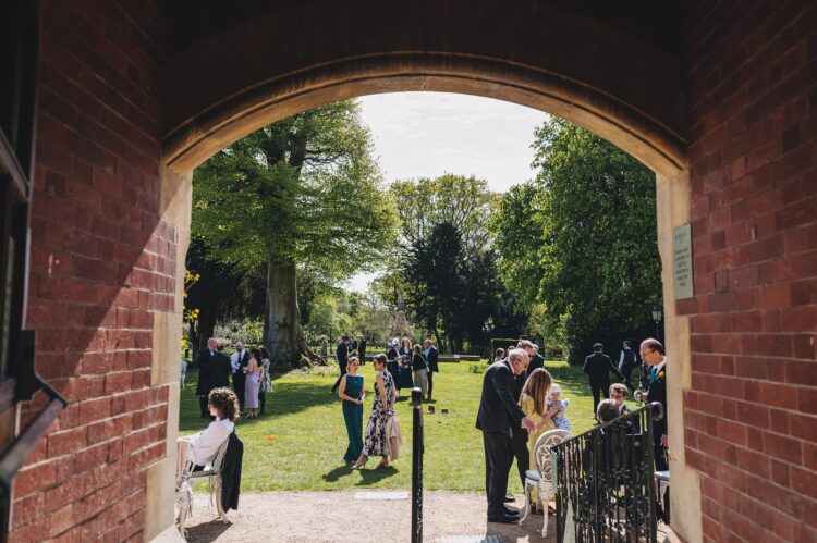 reception drinks at Berwick Lodge wedding venue