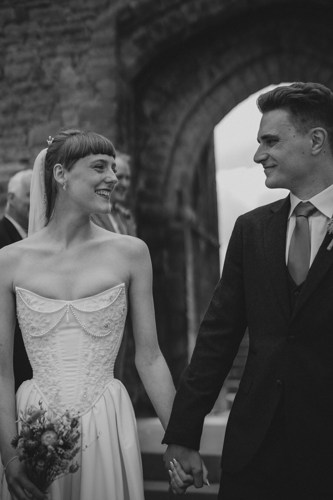 Hay castle wedding photography - confetti moment