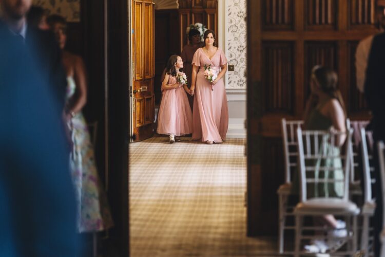 wedding ceremony at Hensol Castle
