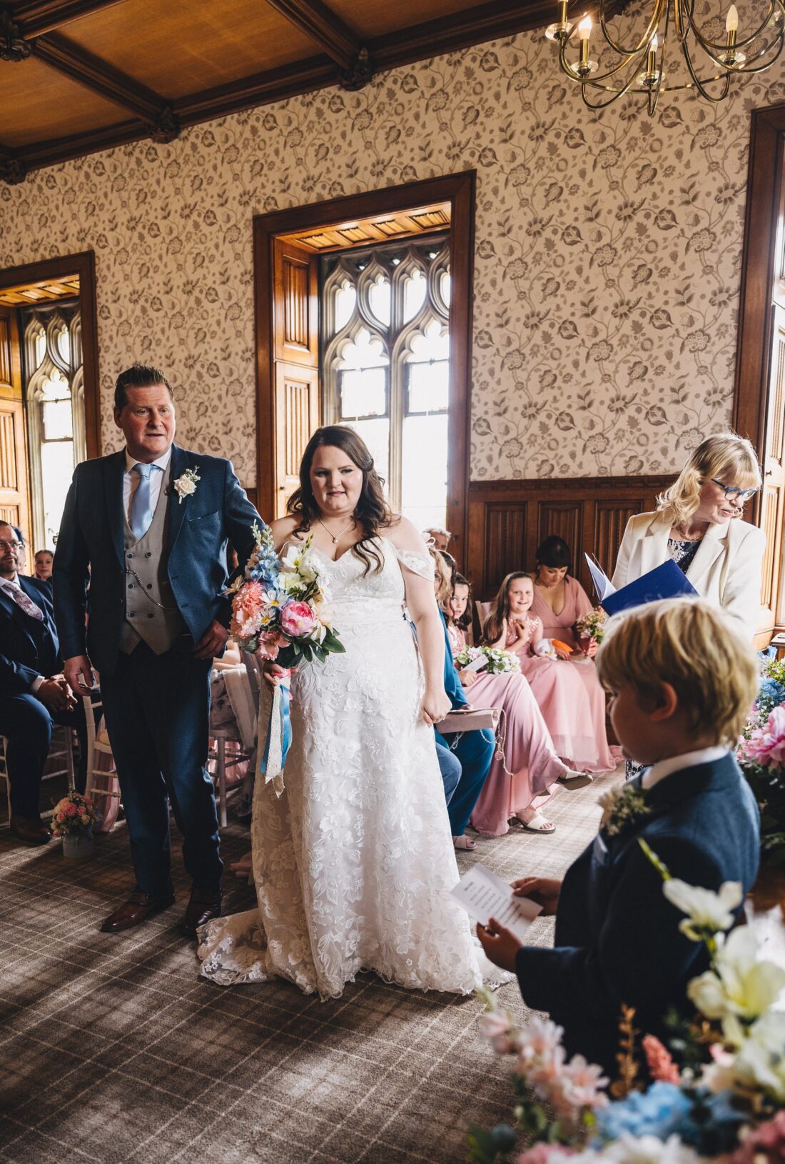 wedding ceremony at Hensol Castle