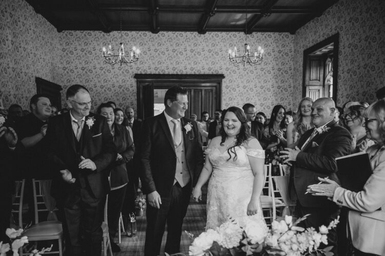 wedding ceremony at Hensol Castle