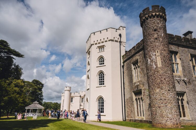 wedding fun and reception drinks at Hensol Castle