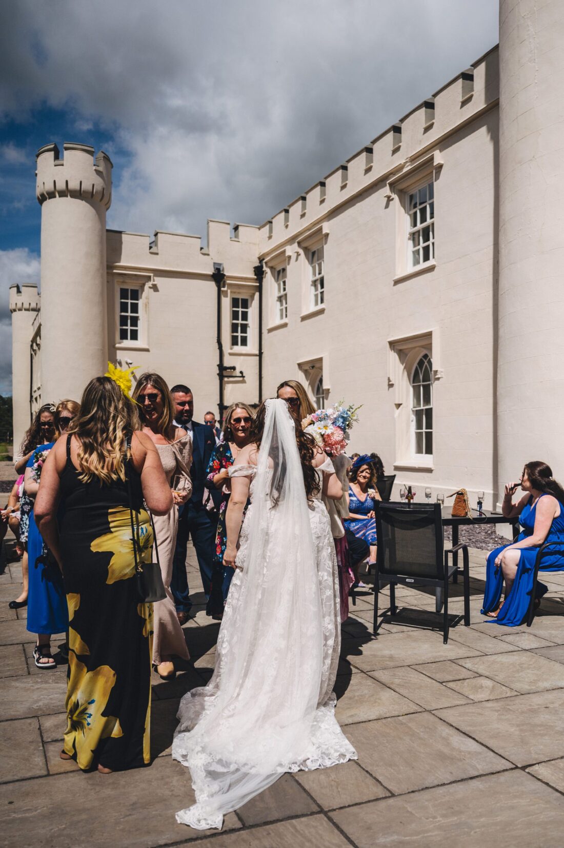 wedding fun and reception drinks at Hensol Castle