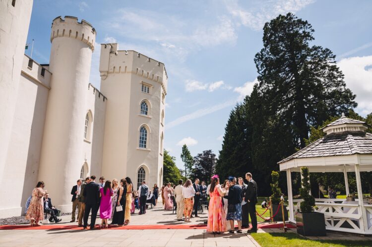 wedding fun and reception drinks at Hensol Castle