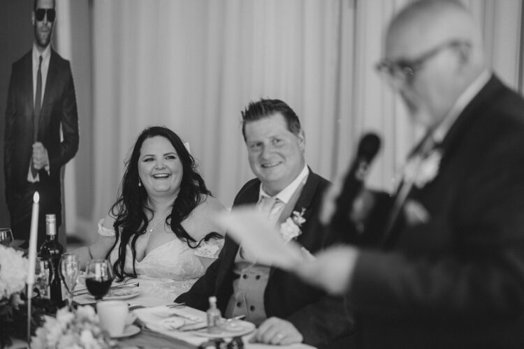 wedding breakfast and speeches at HEnsol Castle