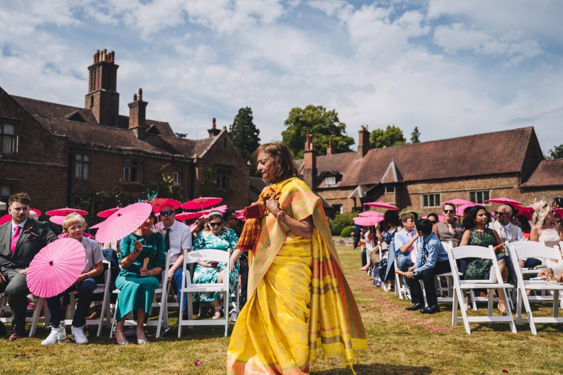 LGBTQ wedding photographer hindu wedding ceremony at How Caple Court