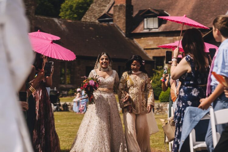 LGBTQ wedding photographer outdoor hindu wedding ceremony at How Caple Court