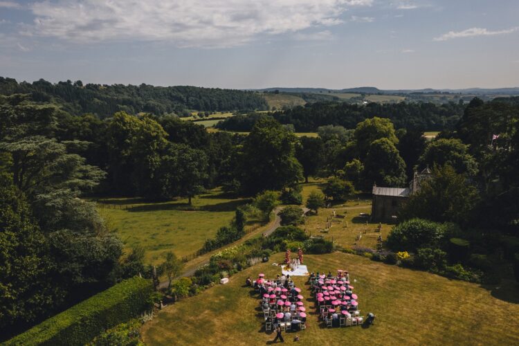 LGBTQ wedding photographer outdoor hindu wedding ceremony at How Caple Court