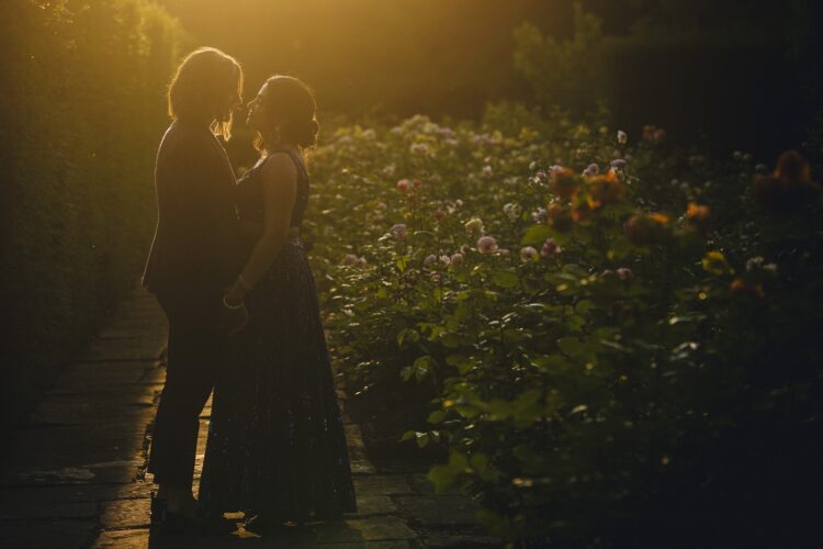 LGBTQ wedding photographer hindu brides in the golden hour