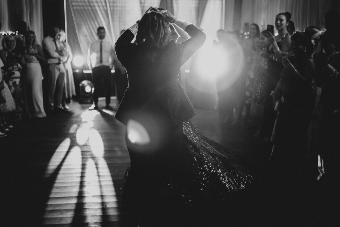hindu wedding dance floor fun at How Caple Court herefordshire