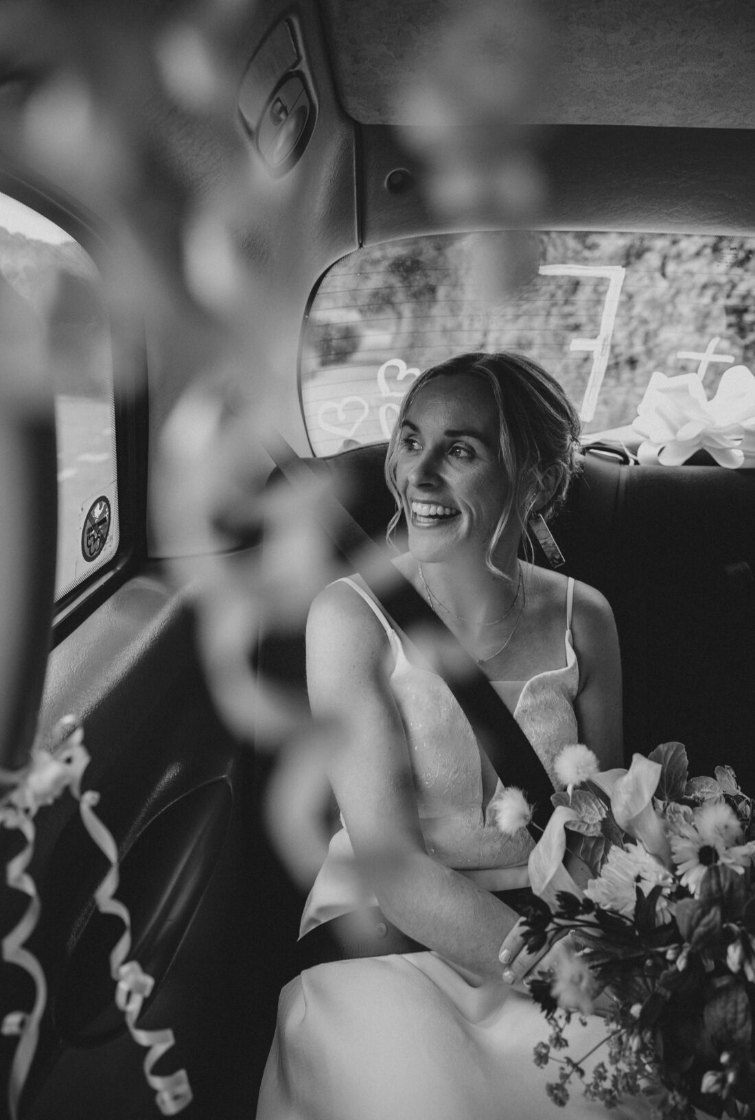 bride on the way to their wedding ceremony