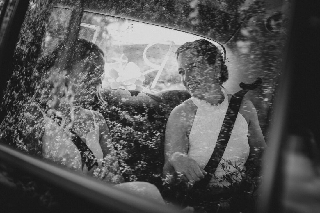 two brides on the way to their wedding ceremony