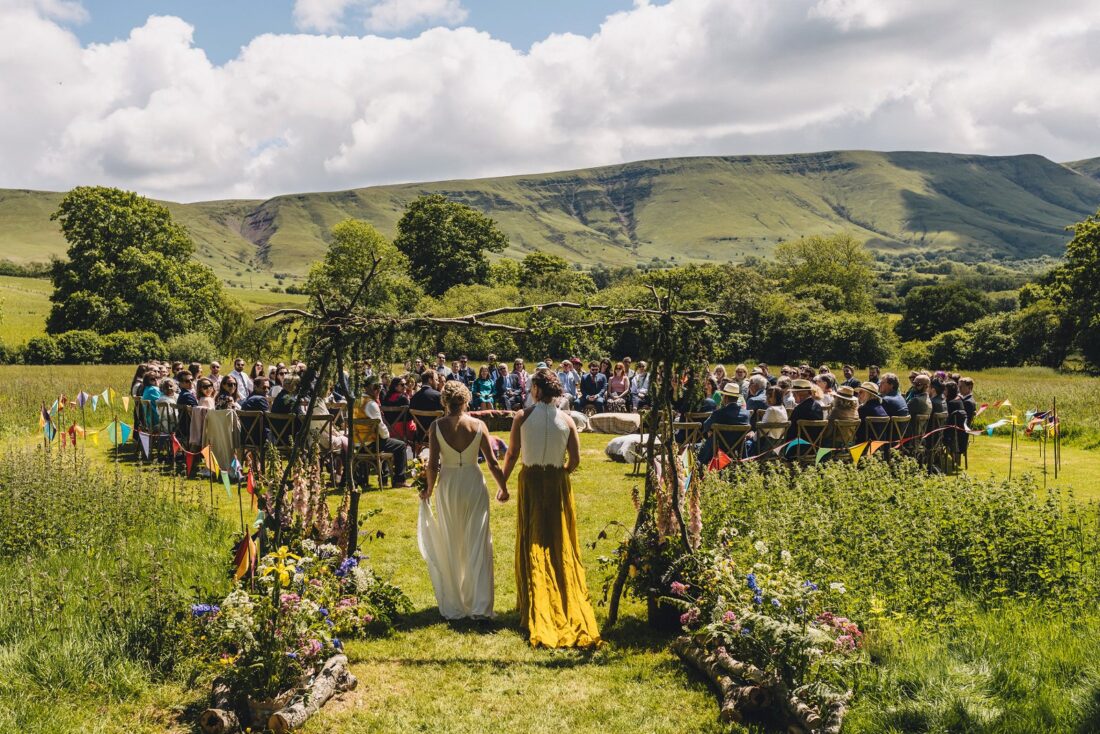 two brides on the way to their wedding ceremony