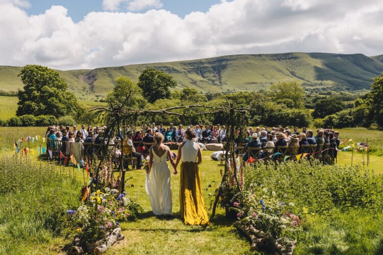two brides on the way to their wedding ceremony