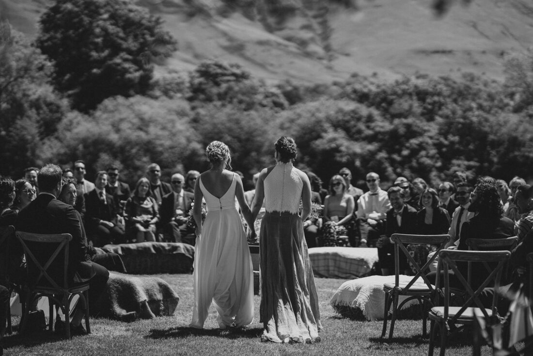 two brides on the way to their wedding ceremony