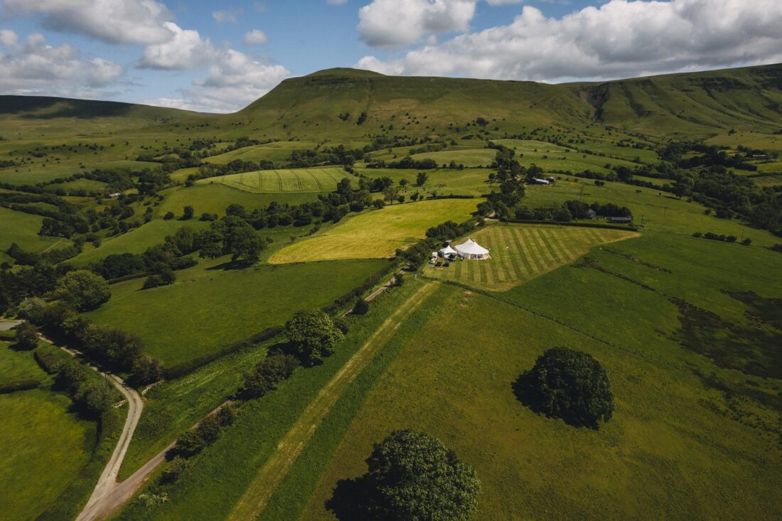 same sex wedding reception in the Black Mountains
