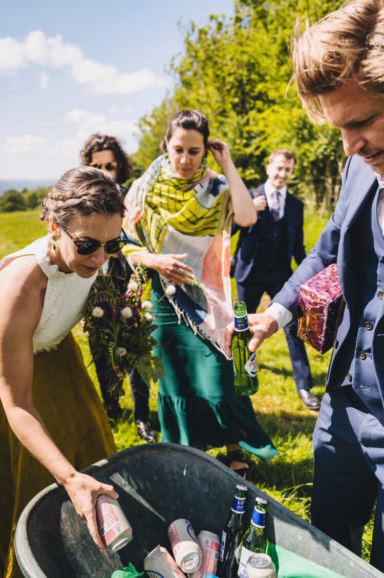 after same sex wedding ceremony in the Black Mountains