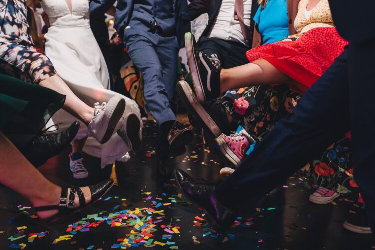 wedding evening fun in the Black Mountains LGBTQ wedding photographer