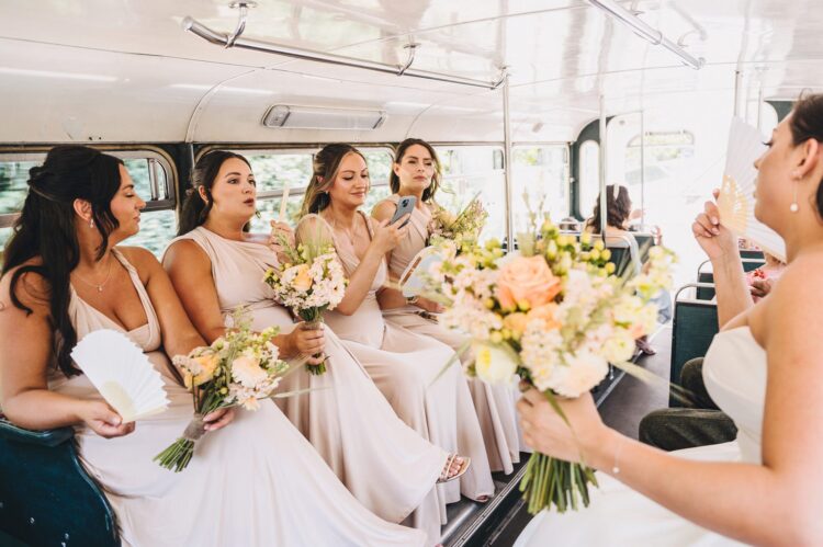bridesmaids before ceremony