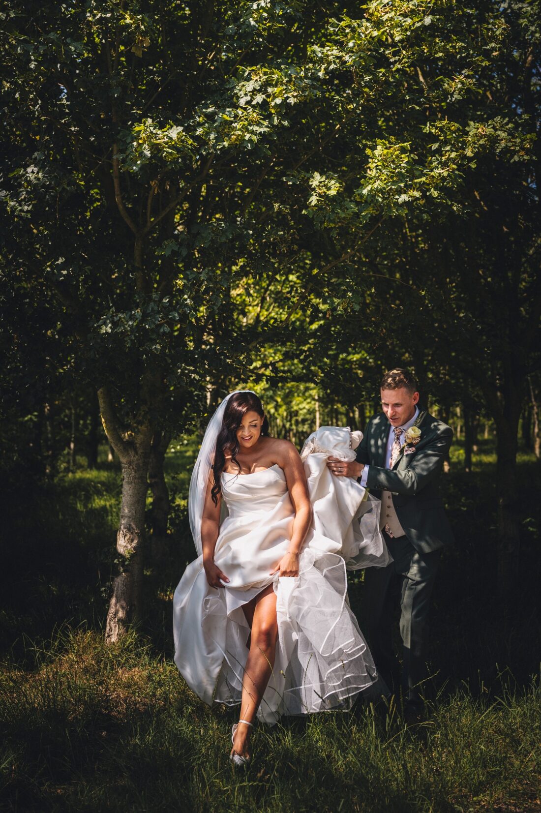 bride and groom portraits Over Barn wedding photography