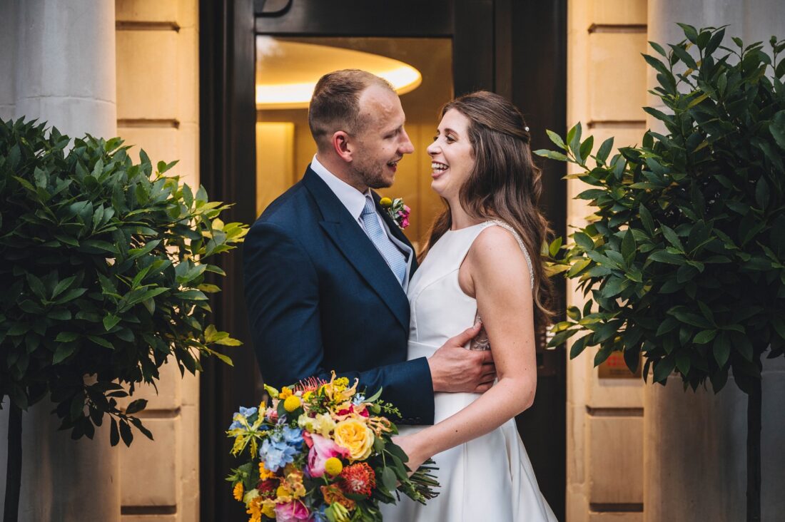bride and groom session at the army and navy club pall mall london