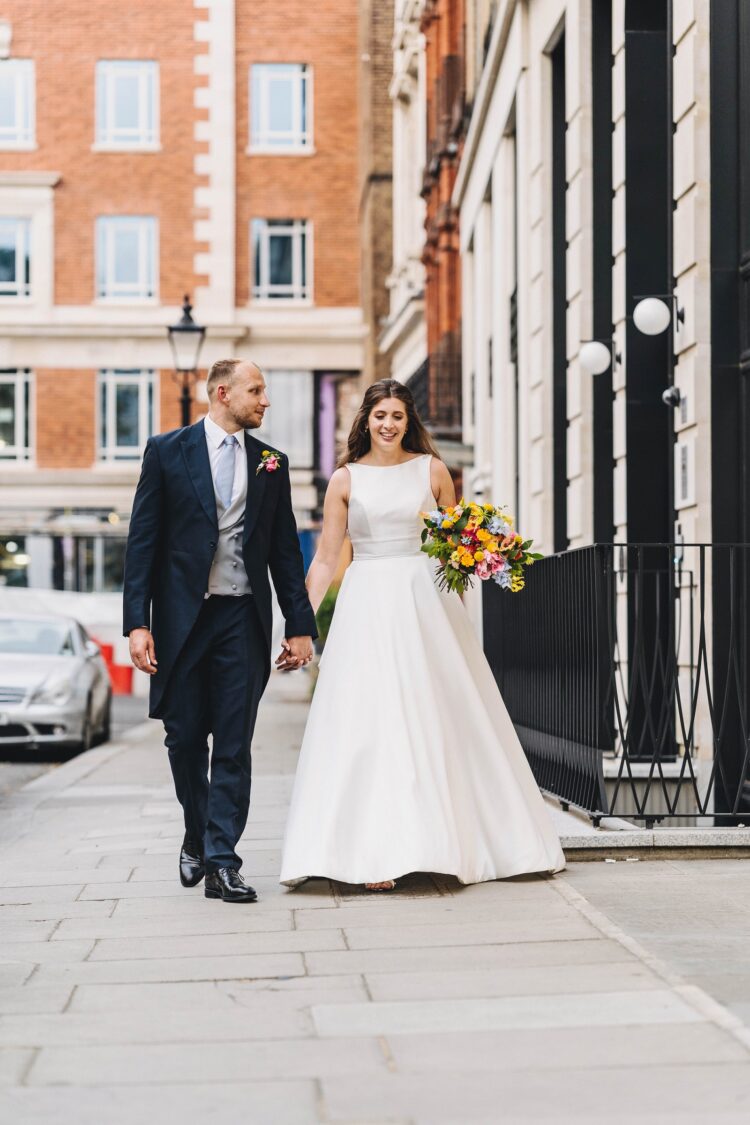 bride and groom session at the army and navy club pall mall london