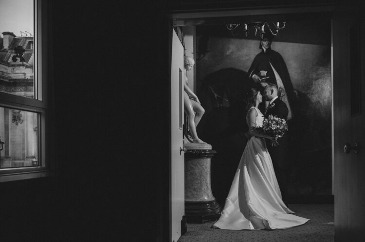 bride and groom session at the army and navy club pall mall london