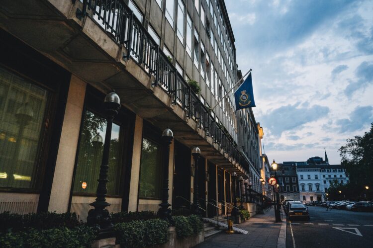 evening conversations wedding guests at the army and navy club on pall mall london