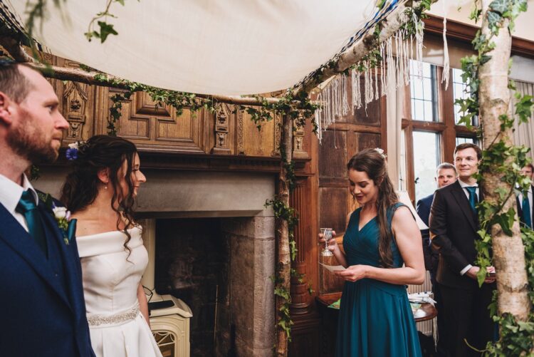 jewish wedding ceremony at Brinsop Court hereford