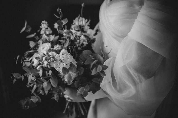bride getting ready at Dewsall Court jewish wedding