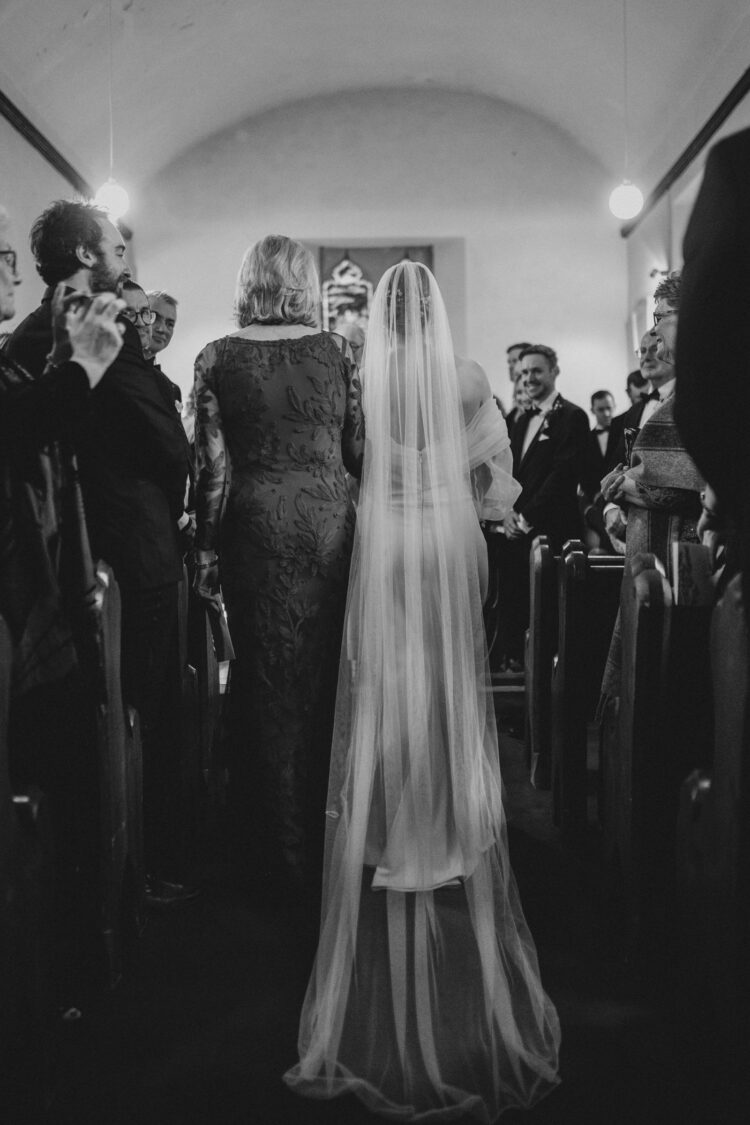 wedding ceremony at Dewsall Court