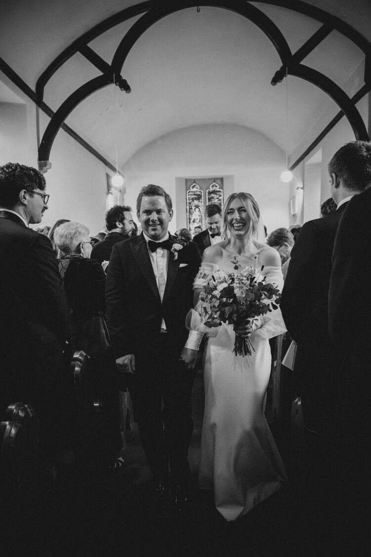 wedding ceremony at Dewsall Court