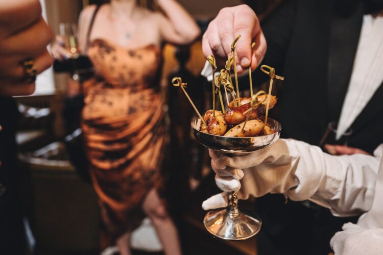 canapes at Dewsall court