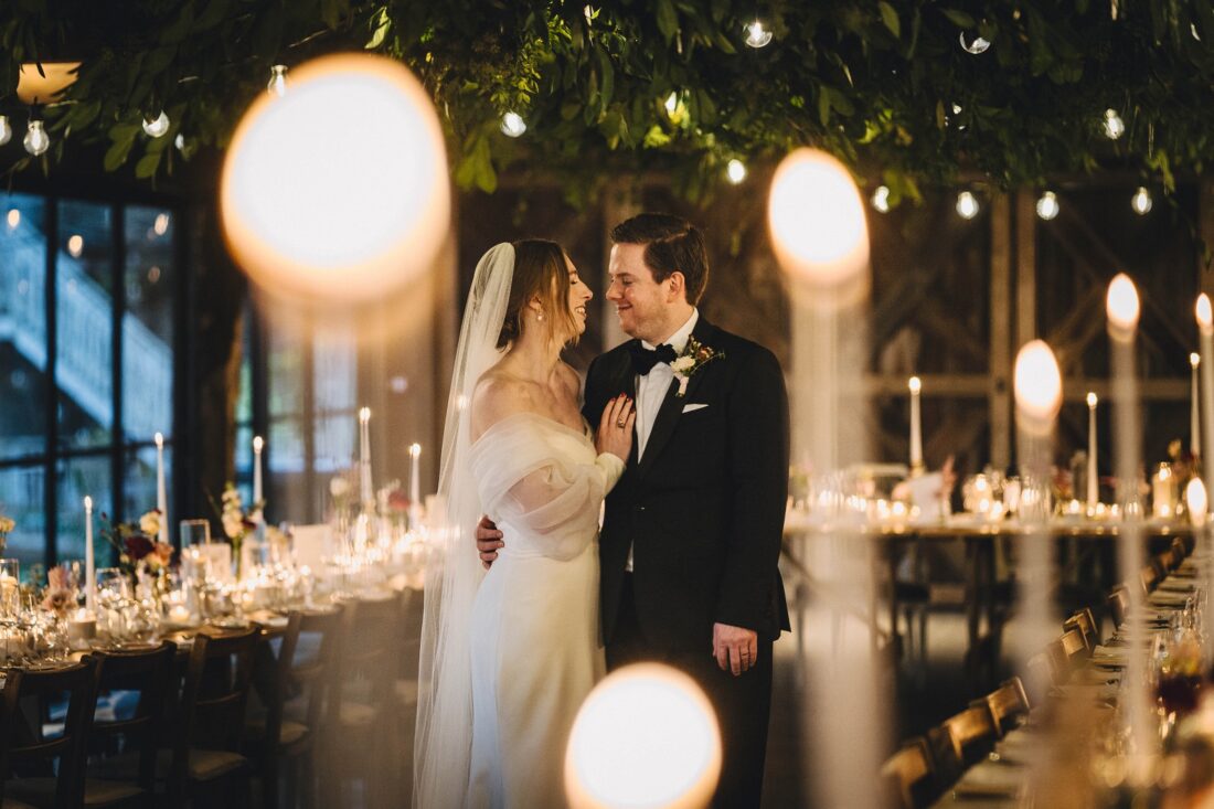 bride and groom at Dewsall Court jewish wedding photographer UK