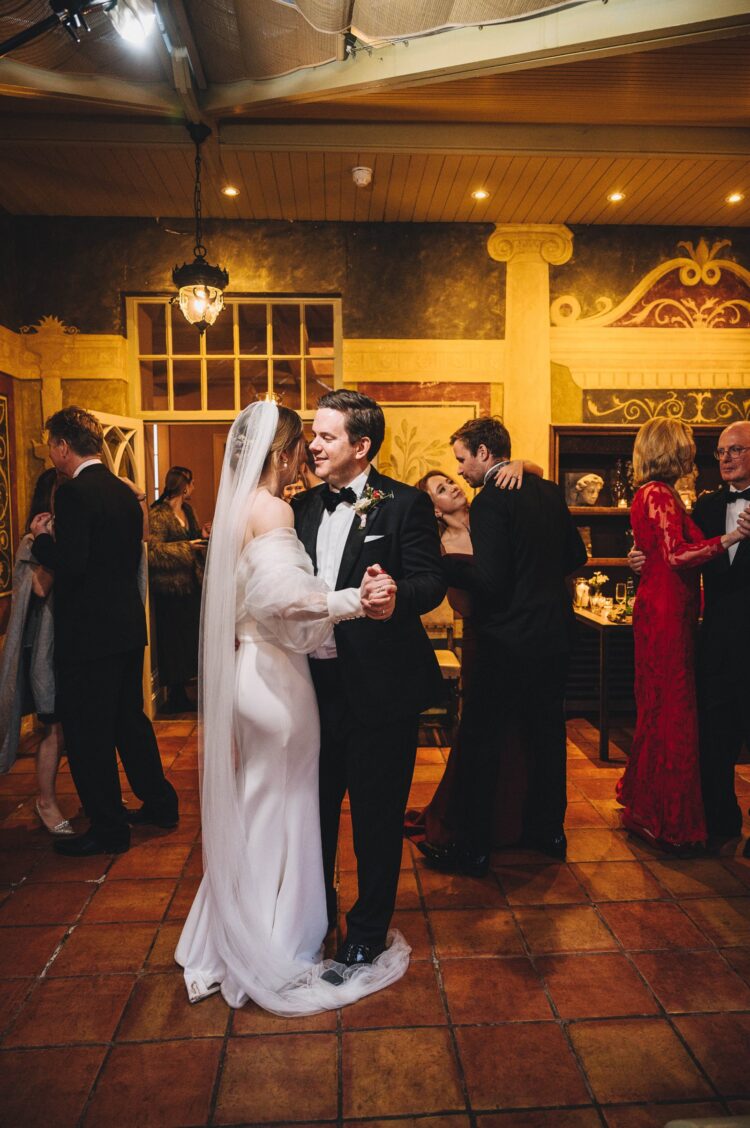 wedding fun during reception drinks at Dewsall Court
