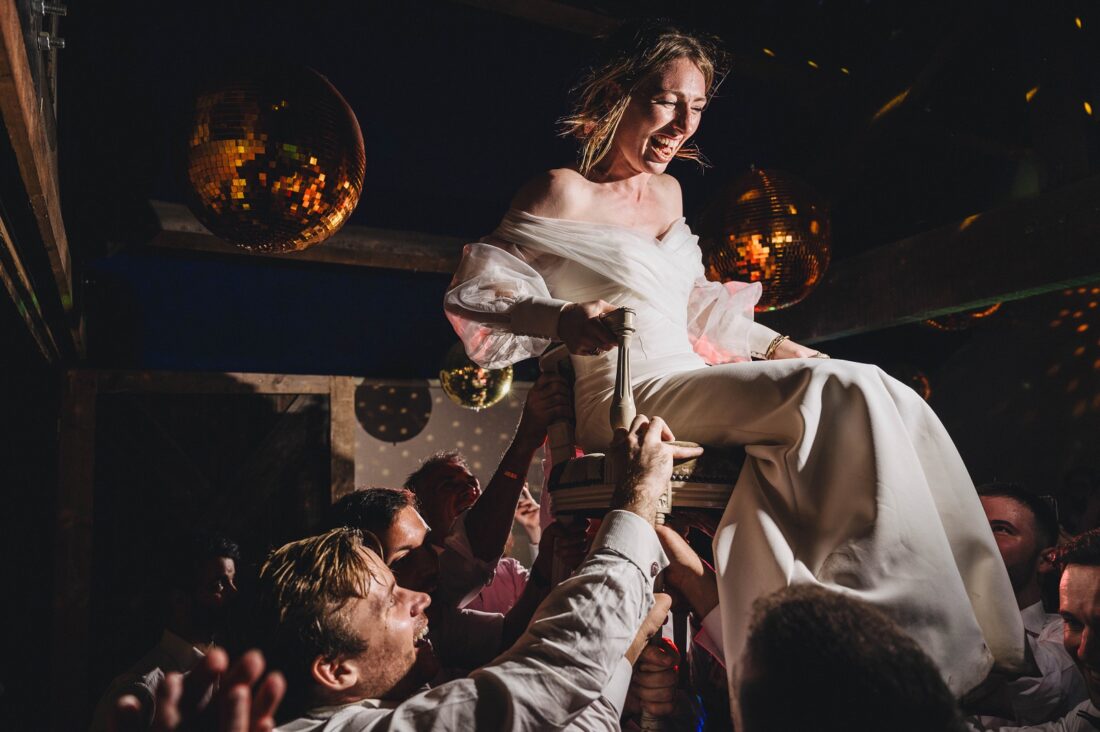 dance floor fun at Dewsall Court, jewish wedding photographer UK