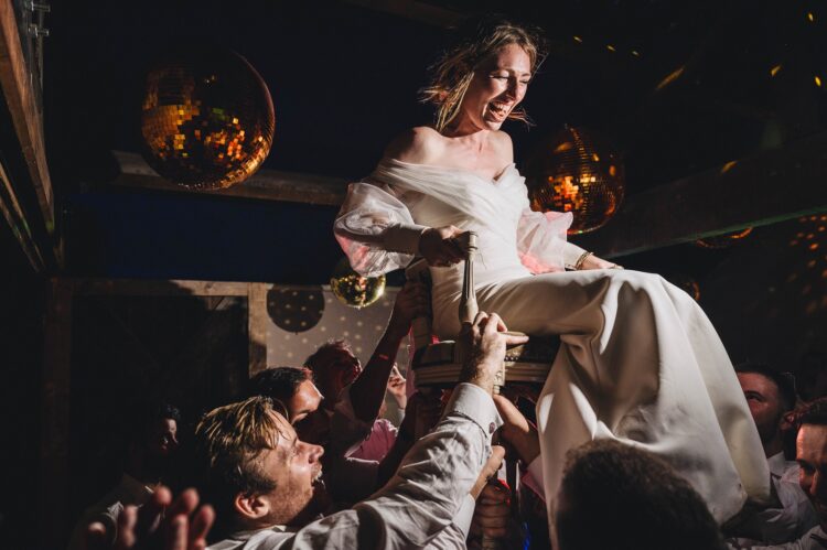 dance floor fun at Dewsall Court, jewish wedding photographer UK