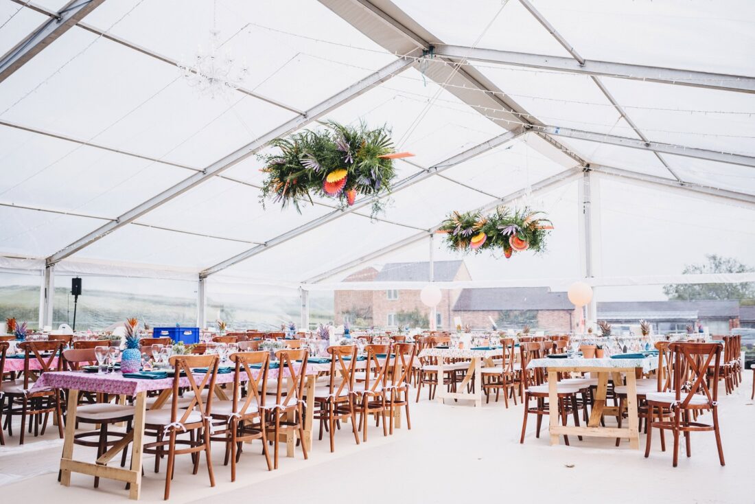 luxury marquee wedding decor