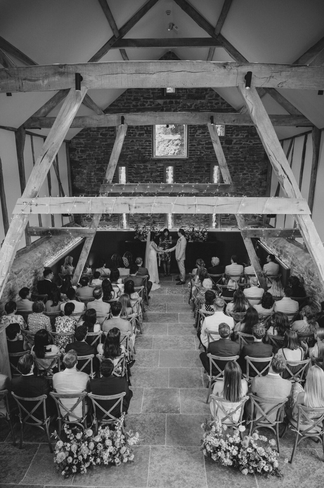 wedding ceremony at Shucknall Court venue hereford