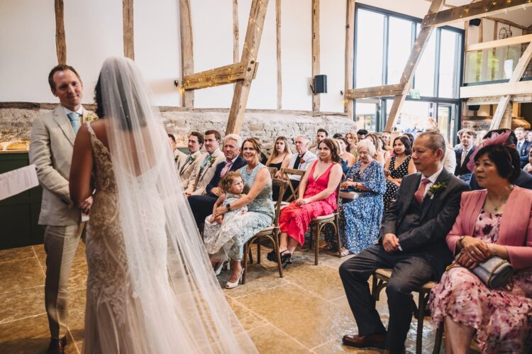 wedding ceremony at Shucknall Court venue hereford