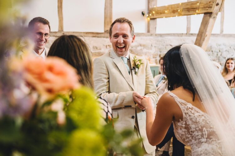 wedding ceremony at Shucknall Court venue hereford