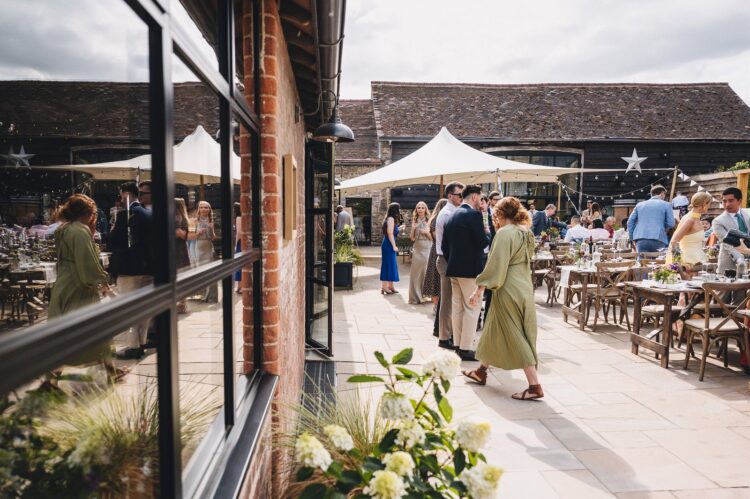 wedding breakfast and the speeches at Shucknall Court luxury herefordshire wedding venue