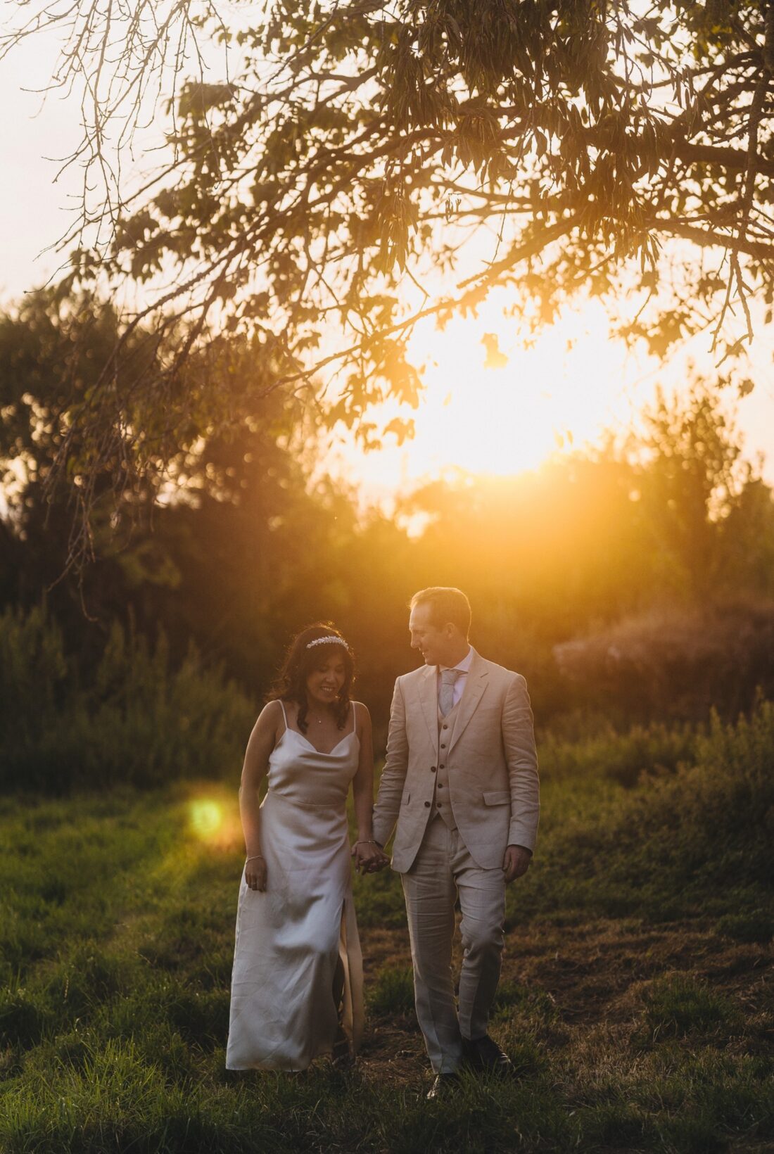 Shucknall Court wedding photography in the golden hour at luxury herefordshire wedding venue