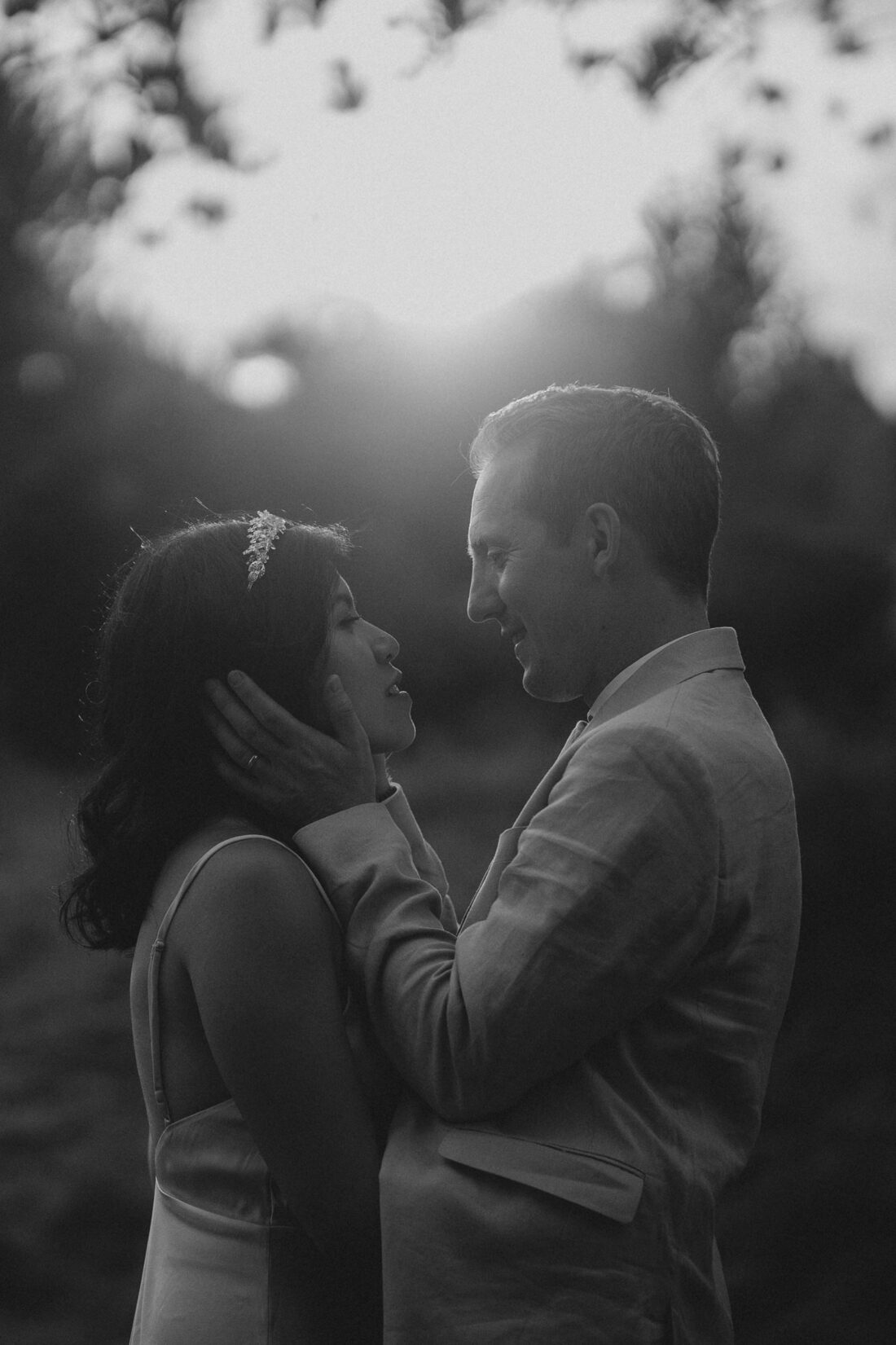 Shucknall Court wedding photography in the golden hour at luxury herefordshire wedding venue