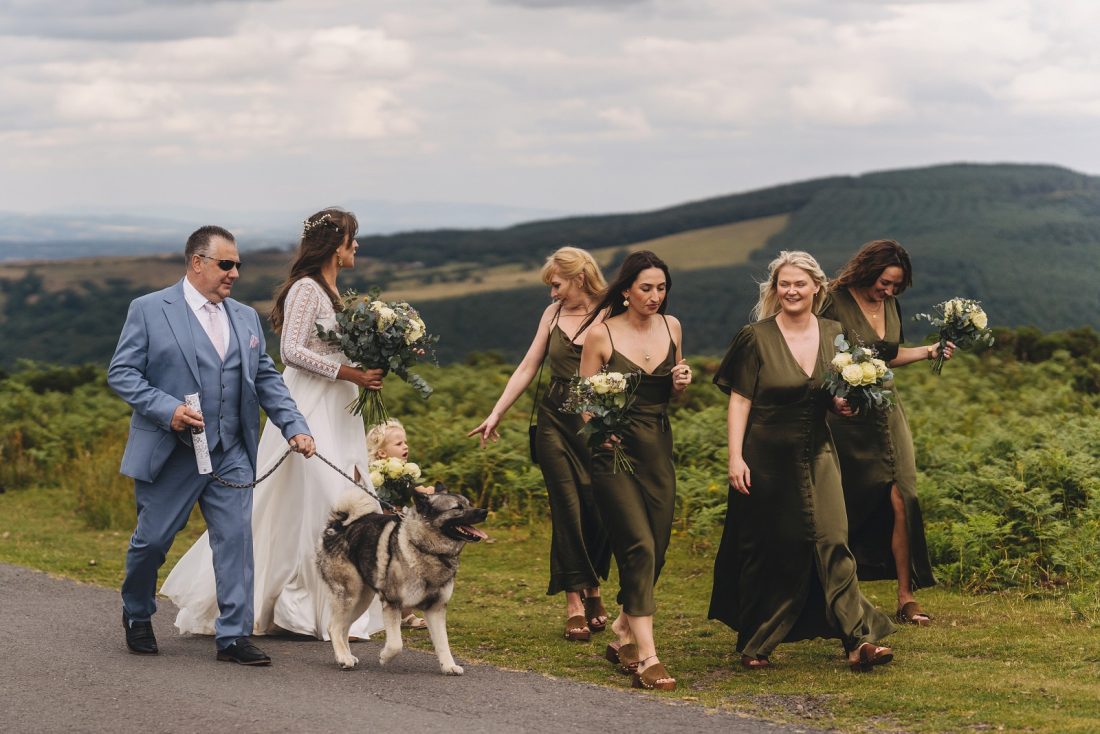 wedding photography and money, bikers wedding under Hay Bluff