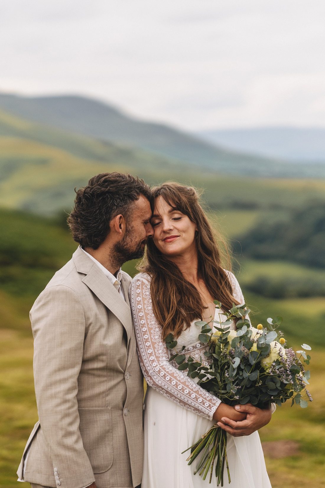 wedding photography and money, bikers wedding under Hay Bluff
