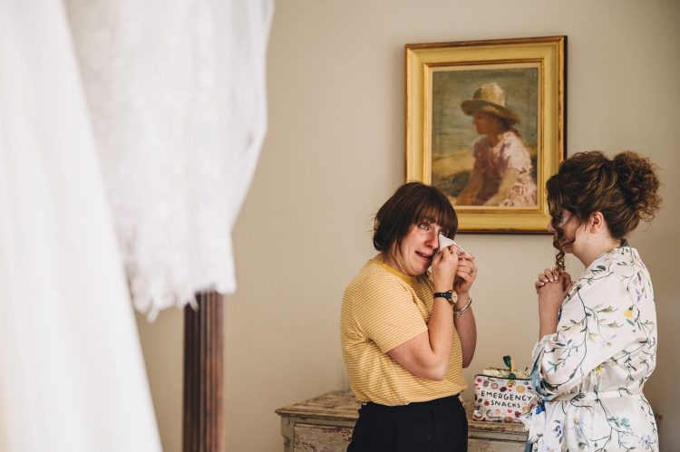 bride getting ready and morning emotions at Matara Centre wedding venue