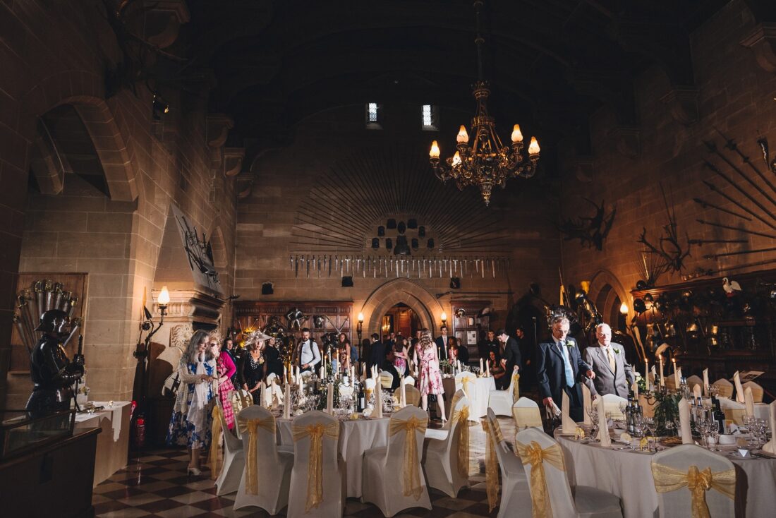 wedding breakfast at Warwick Castle, Warwick Castle wedding photographer