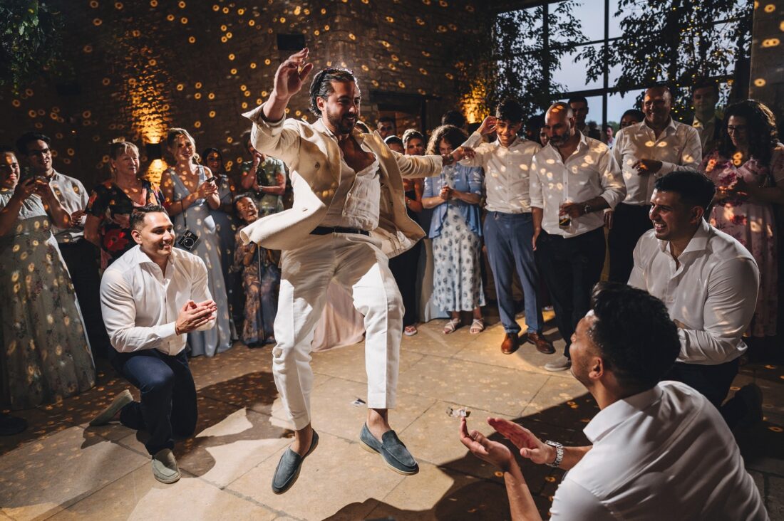 greek dancing at old gore barn