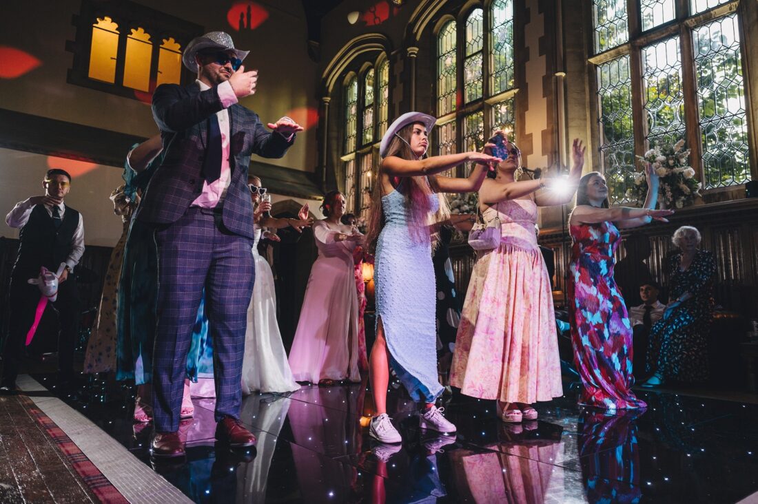 the dance floor at st audries park, wedding photography
